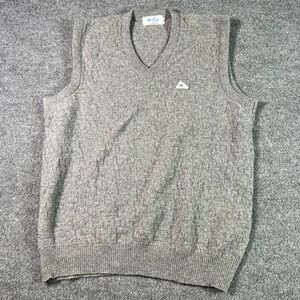 Vintage Monte Carlo Sweater Vest Men's 40 Gray Textured Knit Sleeveless Preppy